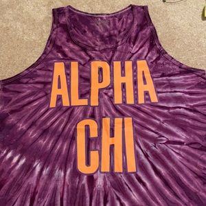 Alpha Chi Tie Dye Tank - Size Large